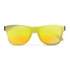 Lunettes De Soleil Promotionnelle En Bambou Jaune Face ALOHA