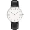 Montre Tendance Publicitaire Argent Et Cuir Noir DANDY Montre Tendance Publicitaire Argent Et Cuir Noir DANDY