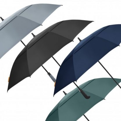 Parapluie Grand Golf Tempête Promotionnel En Bouteilles Plastiques Recyclées 4 Couleurs ALBATROS