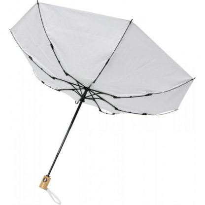 Parapluie Personnalisé En Bouteilles Plastiques Recyclées Vent Blanc BO
