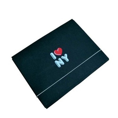 Pochette avec élastique en Feutrine Noire Recyclée Sans Logo