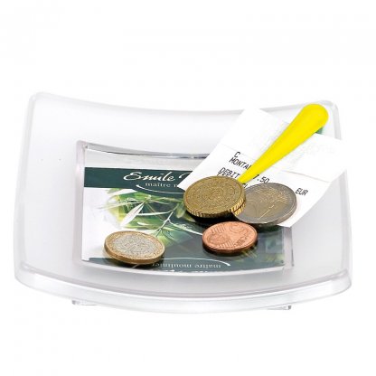 Porte Addition Ramasse Monnaie Avec Clip Publicitaire En Polycarbonate