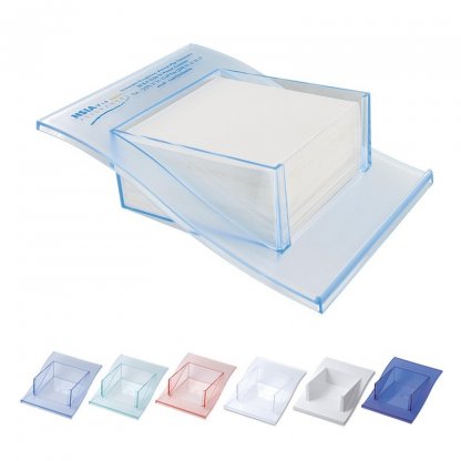 Porte Bloc Note Cube Promotionnel En Plastique Polystyrène Cristal Toutes Couleurs VAGUE