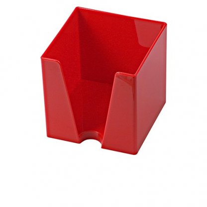 Porte Bloc Note Cube Publicitaire En Plastique Polystyrène Cristal Rouge CUBE