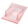 Porte Bloc Note Cube Publicitaire En Plastique Polystyrène Cristal Rouge Transparent VAGUE