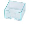 Porte Bloc Note Cube Publicitaire En Plastique Polystyrène Cristal Vert Transparent CLASSIC