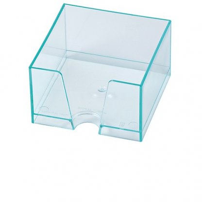 Porte Bloc Note Cube Publicitaire En Plastique Polystyrène Cristal Vert Transparent CLASSIC