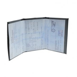 Porte-carte grise publicitaire 3 volets en PVC - 3 volets opaques