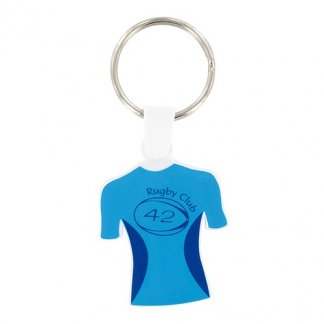 Porte-clés forme rigide publicitaire en plastique polystyrène choc - maillot T-shirt