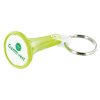 Porte Clés, Porte Jeton Publicitaire En élastomère Vert
