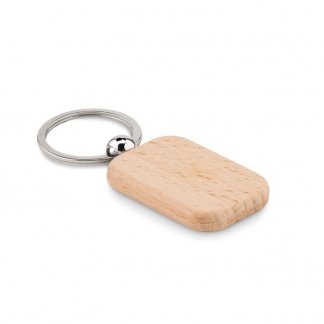 Porte-clés rectangle personnalisable en bois - POTY WOOD