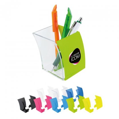 Pot à Crayons Promotionnel En Plastique Polystyrène Cristal Toutes Couleurs MIX COLOR BOX