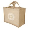 Sac Shopping Personnalisé En Jute Et Coton 36x28x19cm Avec Marquage JUCO