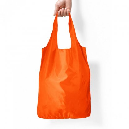 Sac Shopping Pliable Publicitaire En Bouteilles Plastiques Recyclées 39x41x10cm Orange INZE POCKET