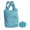 Sac Shopping Pliable Publicitaire En Bouteilles Plastiques Recyclées Bleu Turquoise INZE POCKET
