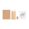 Set Coloriage Publicitaire 6 Petits Crayons De Couleur + Taille Crayon + 20 Coloriages Dans étui Carton LITTLE VANGOGH