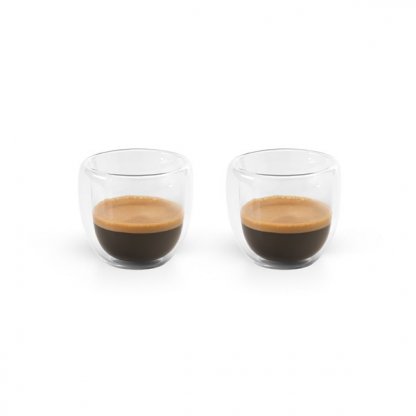 Set De 2 Tasses Personnalisé à Expresso En Verre 90ml Duo CAFESET