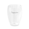 Set Publicitaire De 2 Mugs à Cappuccino En Verre 350ml Logo CAPPUSET