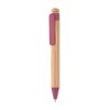 Stylo Bille En Paille De Blé Et Bambou Personnalisable Rouge TOYAMA