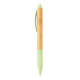Stylo bille personnalisable en bambou et paille de blé - Côté - XDFIBRE