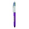 Stylo Bille Publicitaire 4 Couleurs Brillant éco Conçu Violet BIC 4 COLOURS SHINE