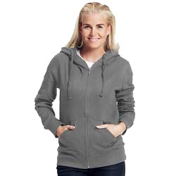Sweatshirt Avec Zip Femme Publicitaire à Capuche En Coton Biologique Gris Anthracite HOODIE ZIP LADIES