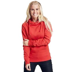 Sweatshirt Femme Publicitaire à Capuche En Coton Biologique Rouge HOODIE LADIES