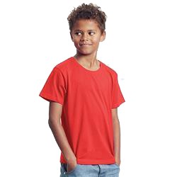 T Shirt Enfant Publicitaire En Coton Biologique Manches Courtes Rouge KIDS