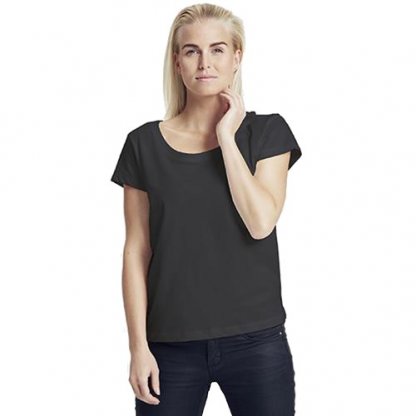 T Shirt Femme Ample Publicitaire En Coton Biologique Manches Courtes Noir LOOSE FIT LADIES