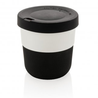 Tasse à café avec couvercle en PLA personnalisable - 280ml - Noir - COFFEE TO GO