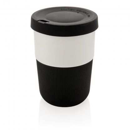 Tasse à Café Avec Couvercle En PLA Personnalisable 380ml Noir COFFEE TO GO