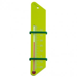 Thermomètre publicitaire avec bagues en plastique ABS - Vert