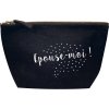 Trousse De Voyage Ou Cosmétique Personnalisée En Coton 400g Noir ELLARI