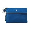Trousse De Voyage Personnalisée En Bouteilles Plastiques Recyclées Bleu Avec Marquage KEYPOUCH
