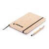 Carnet A5 En Liège + Stylet / Stylo En Bambou Personnalisable à Plat Avec Marquage LIVABLY