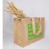 Sac Cabas En Toile De Jute Amidonnée 50x35x21cm KOLLAM Avec Marquage Vert Sac Cabas En Toile De Jute Amidonnée 50x35x21cm KOLLAM Avec Marquage Vert