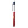 Stylo Bille 4 Couleurs BIC 4 COLOURS GLACE Rouge Givré Avec Marquage