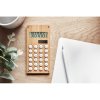Calculatrice De Poche Solaire En ABS Et Bambou CALCUBAM En Situation