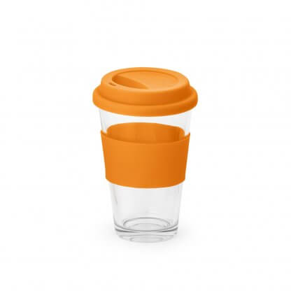 Mug Avec Couvercle En Verre 330ml BARTY Orange