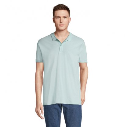 Polo Homme En Coton Bio 170g PLANET MEN Bleu Arctique