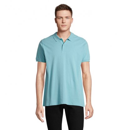 Polo Homme En Coton Bio 170g PLANET MEN Pool Blue