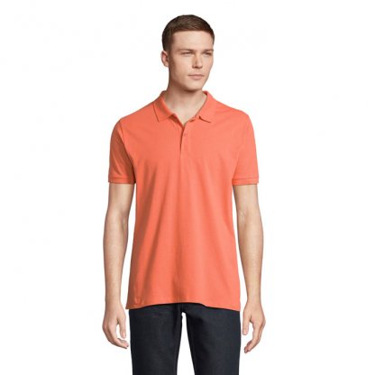 Polo Homme En Coton Bio 170g PLANET MEN Pop Orange