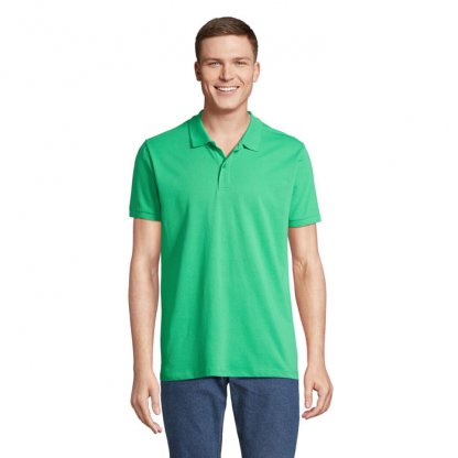 Polo Homme En Coton Bio 170g PLANET MEN Vert Printemps