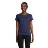 T Shirt Femme En Coton Bio 150g CRUSADER WOMEN T Shirt Bleu Marine Porté De Face