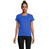 T Shirt Femme En Coton Bio 150g CRUSADER WOMEN T Shirt Bleu Roi Porté De Face