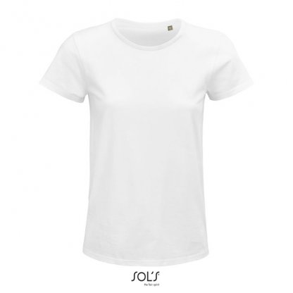 T Shirt Femme En Coton Biologique 150g CRUSADER WOMEN Blanc