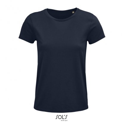 T Shirt Femme En Coton Biologique 150g CRUSADER WOMEN Bleu Marine