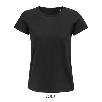 T Shirt Femme En Coton Biologique 150g CRUSADER WOMEN Noir