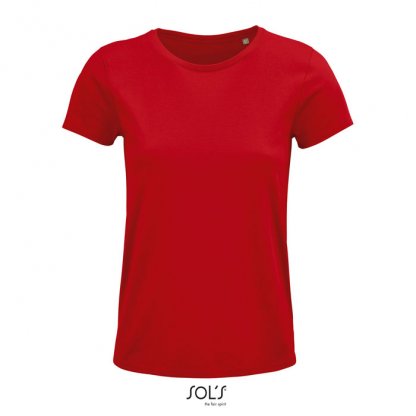 T Shirt Femme En Coton Biologique 150g CRUSADER WOMEN Rouge