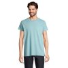 T Shirt Homme En Coton Bio 150g CRUSADER MEN T Shirt Bleu Turquoise De Face